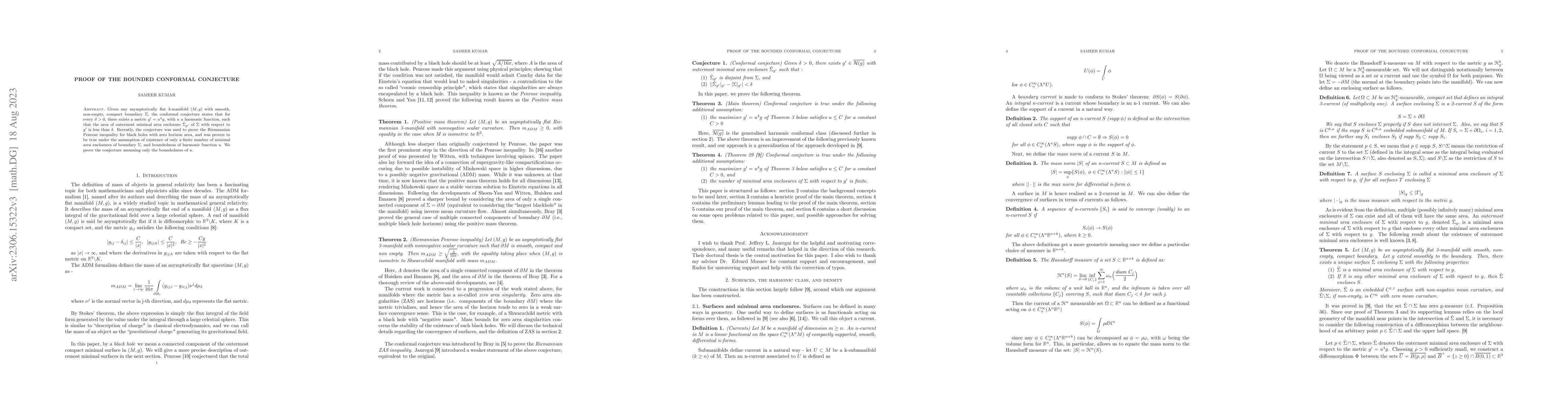 Thumbnail for Proof of the bounded conformal conjecture