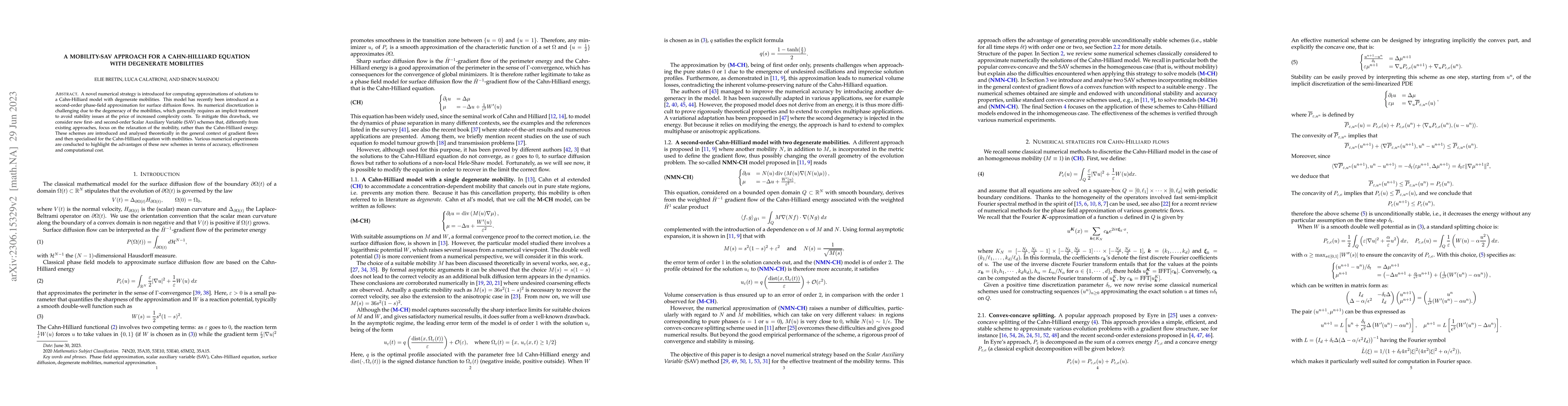 Thumbnail for A mobility-SAV approach for a Cahn-Hilliard equation with degenerate
  mobilities