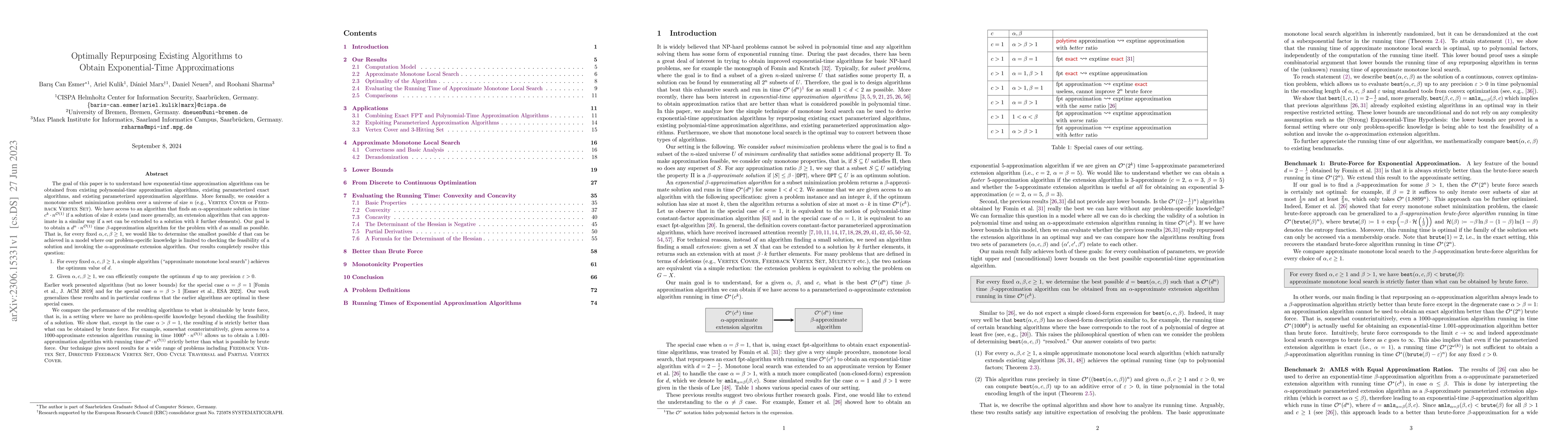 Thumbnail for Optimally Repurposing Existing Algorithms to Obtain Exponential-Time
  Approximations