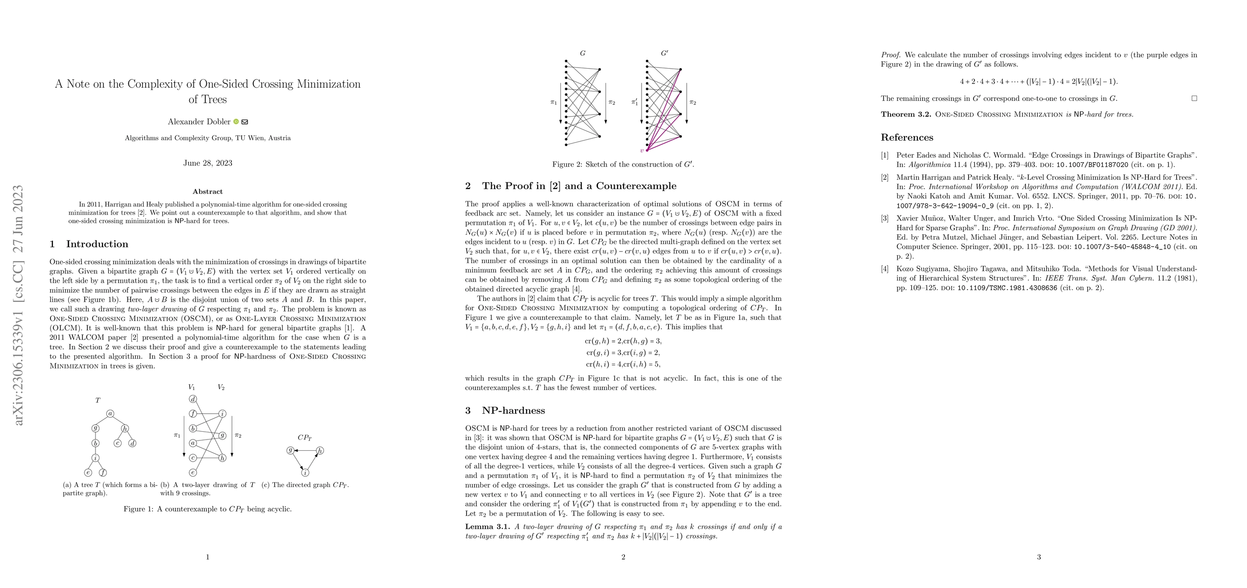 Thumbnail for A Note on the Complexity of One-Sided Crossing Minimization of Trees