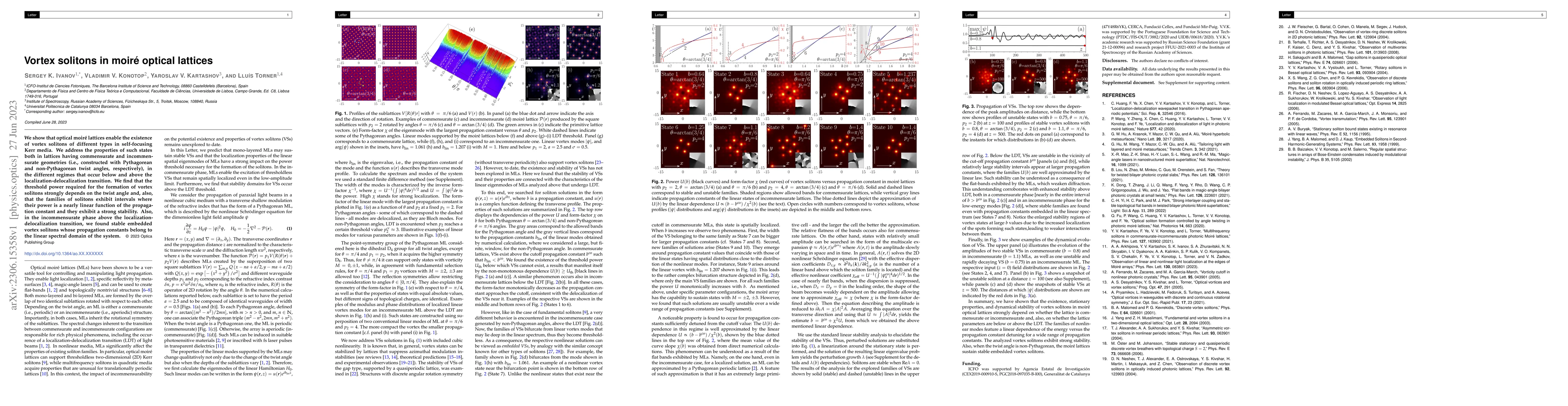 Thumbnail for Vortex solitons in moire optical lattices