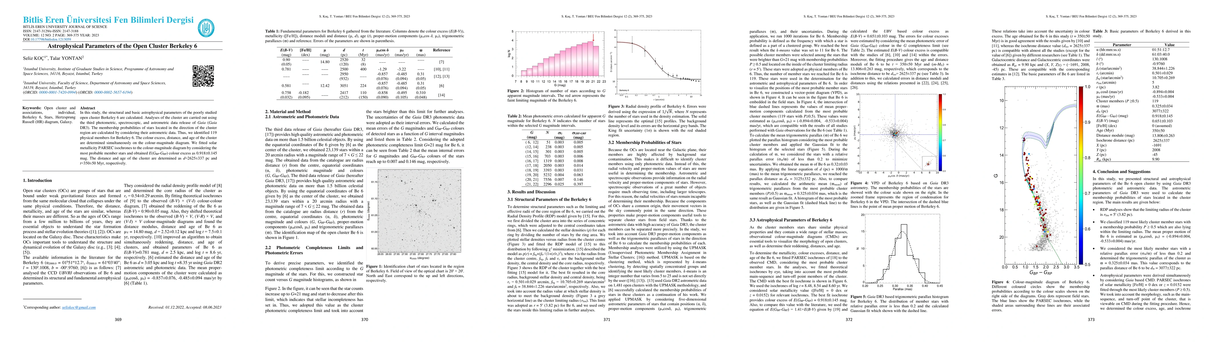Thumbnail for Astrophysical Parameters of the Open Cluster Berkeley 6