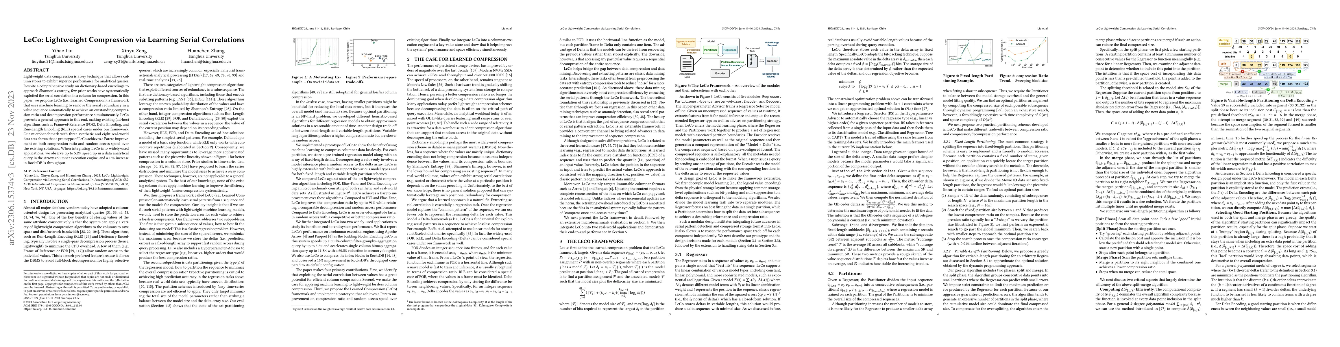Thumbnail for LeCo: Lightweight Compression via Learning Serial Correlations