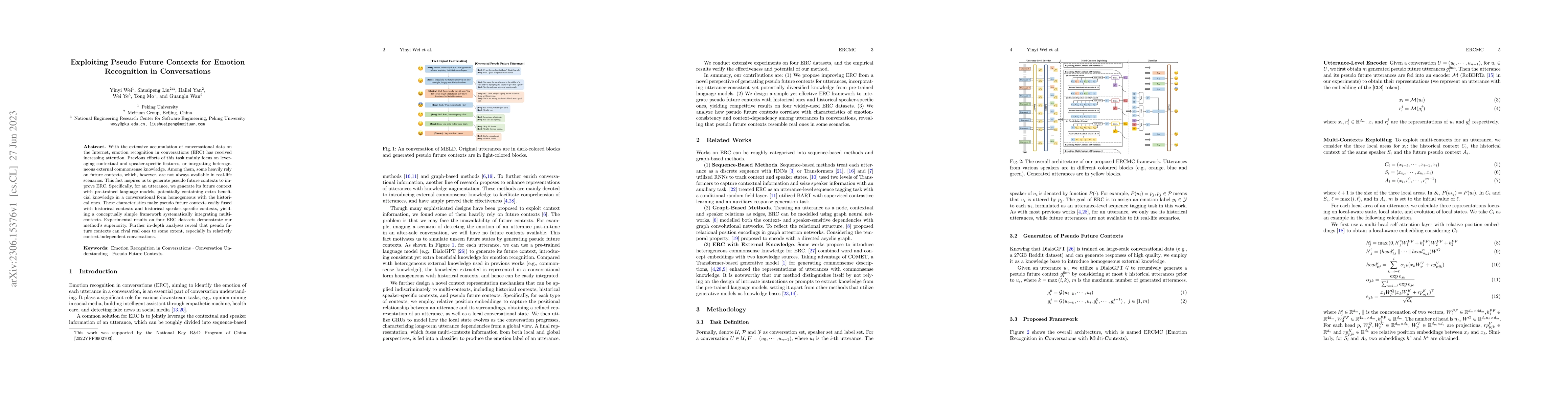 Thumbnail for Exploiting Pseudo Future Contexts for Emotion Recognition in
  Conversations