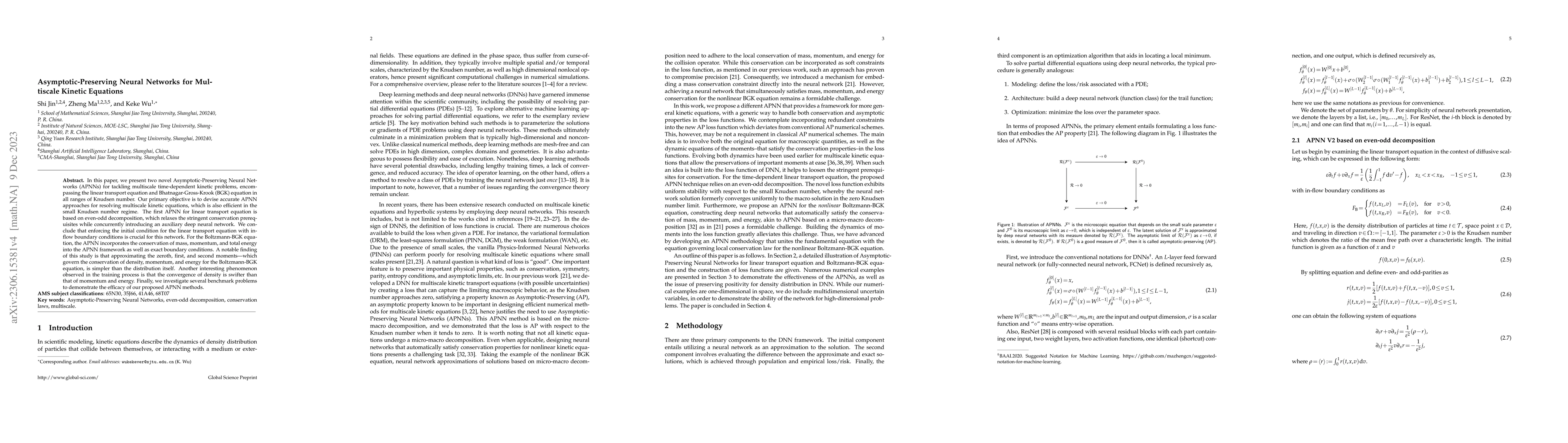 Thumbnail for Asymptotic-Preserving Neural Networks for Multiscale Kinetic Equations