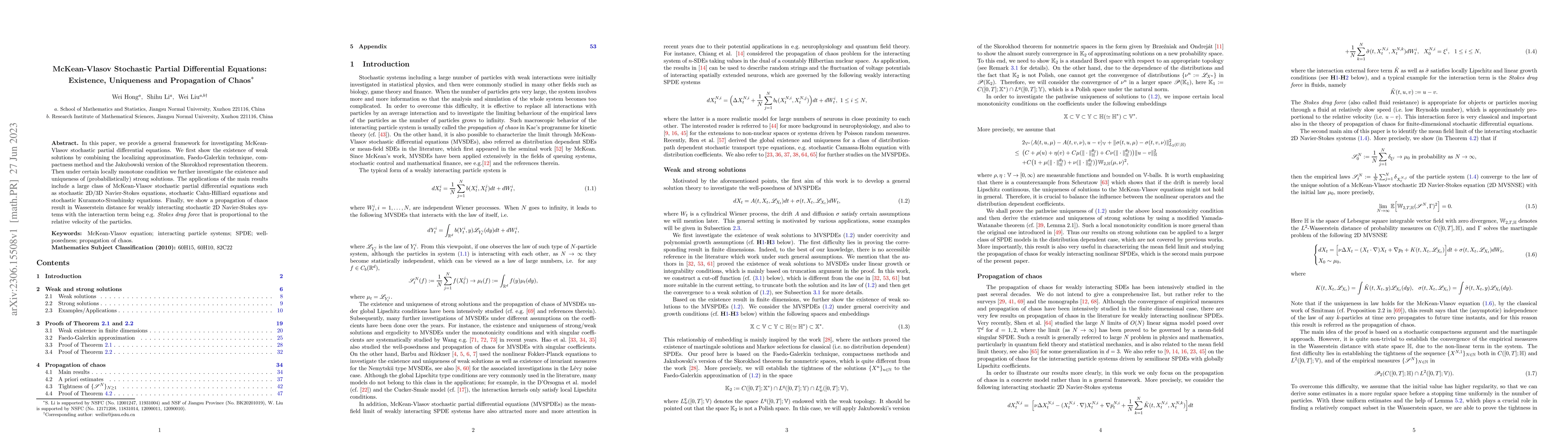 Thumbnail for McKean-Vlasov Stochastic Partial Differential Equations: Existence,
  Uniqueness and Propagation of Chaos