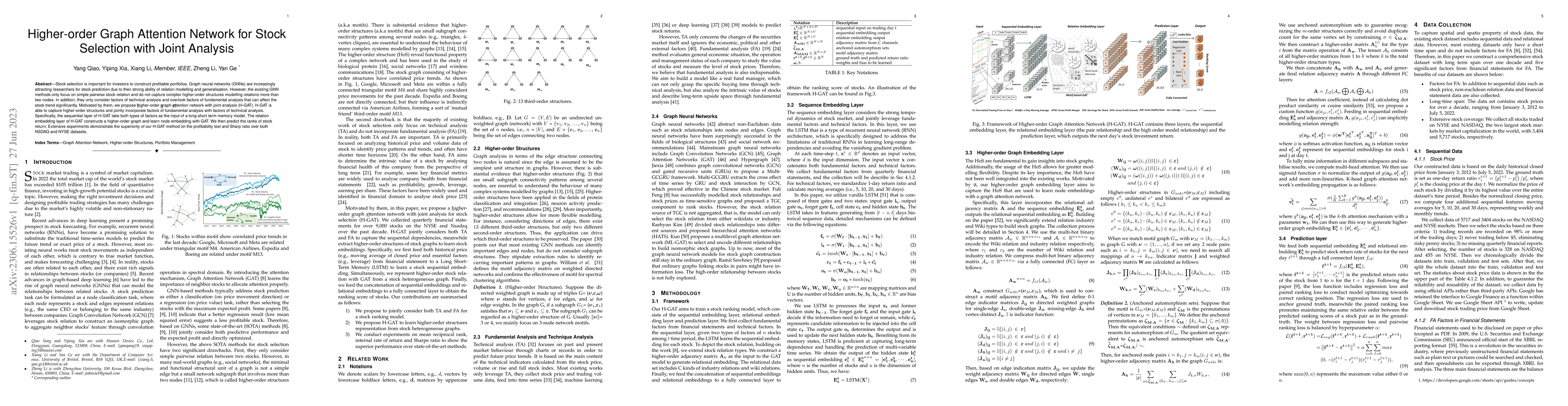 Thumbnail for Higher-order Graph Attention Network for Stock Selection with Joint
  Analysis