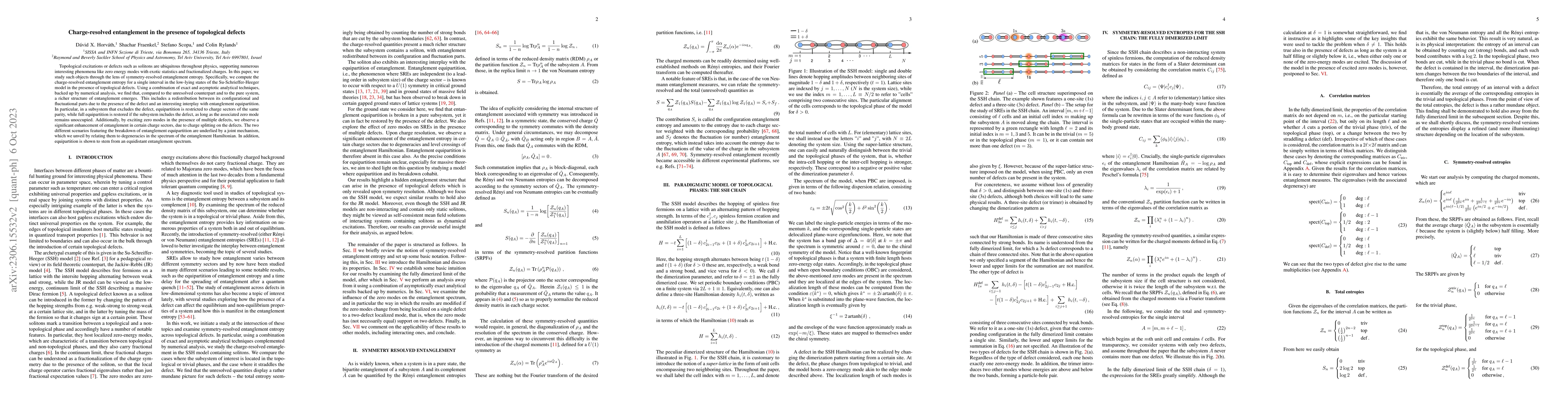 Thumbnail for Charge-resolved entanglement in the presence of topological defects
