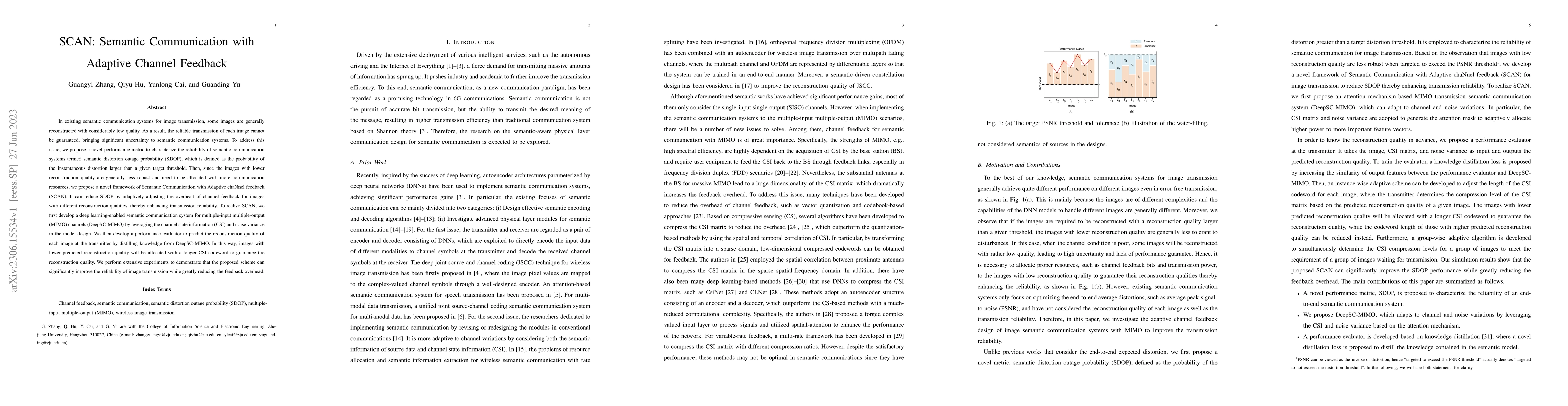 Thumbnail for SCAN: Semantic Communication with Adaptive Channel Feedback