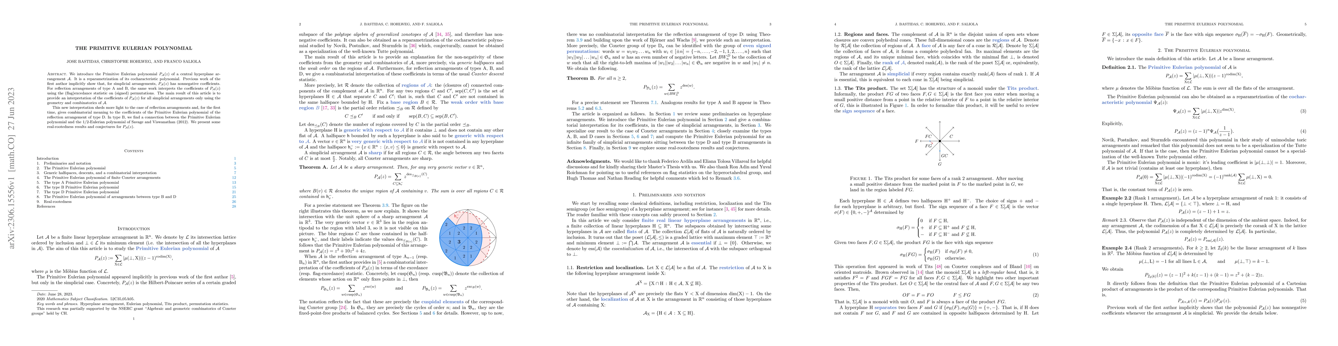 Thumbnail for The Primitive Eulerian polynomial