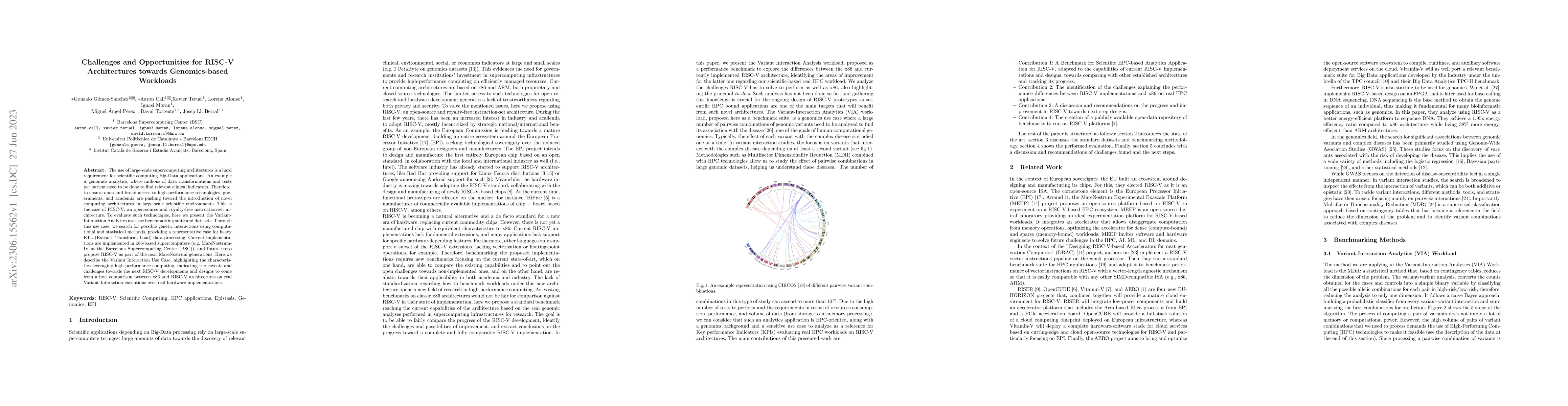 Thumbnail for Challenges and Opportunities for RISC-V Architectures towards
  Genomics-based Workloads
