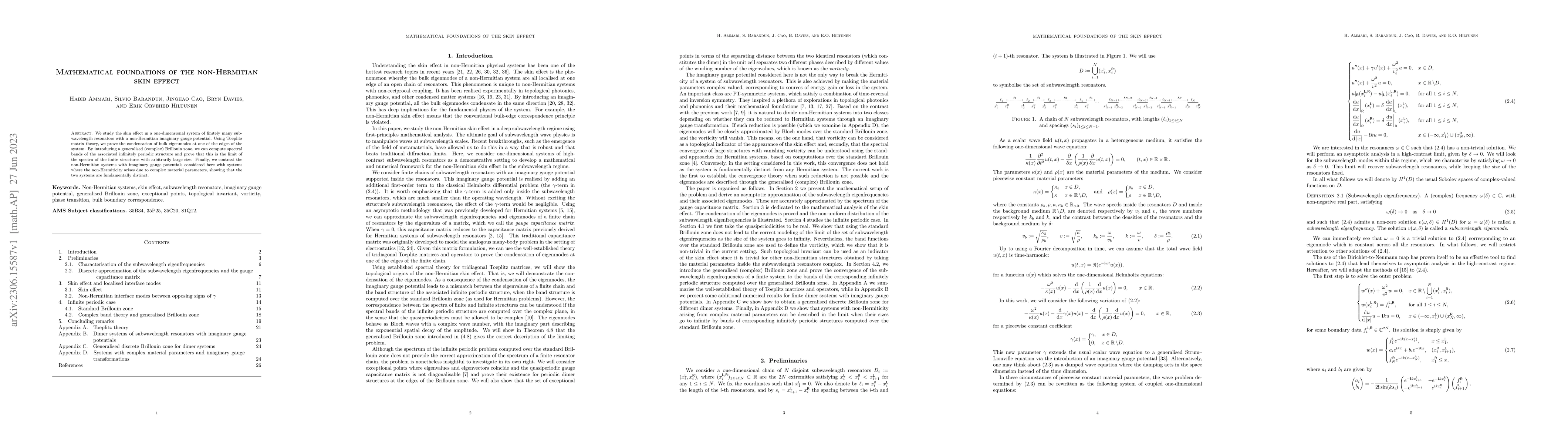 Thumbnail for Mathematical foundations of the non-Hermitian skin effect