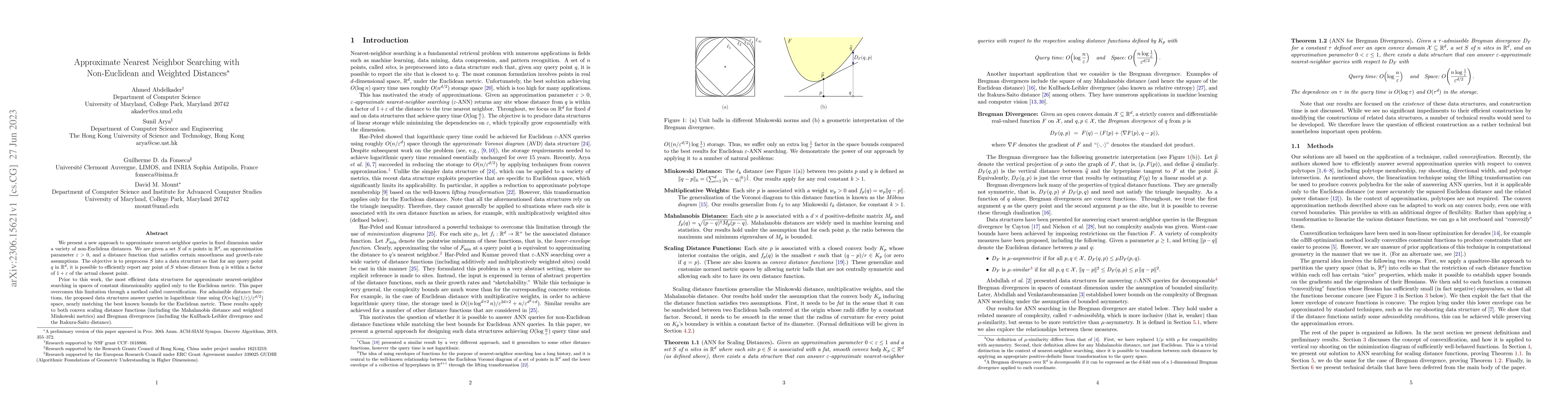Thumbnail for Approximate Nearest Neighbor Searching with Non-Euclidean and Weighted
  Distances
