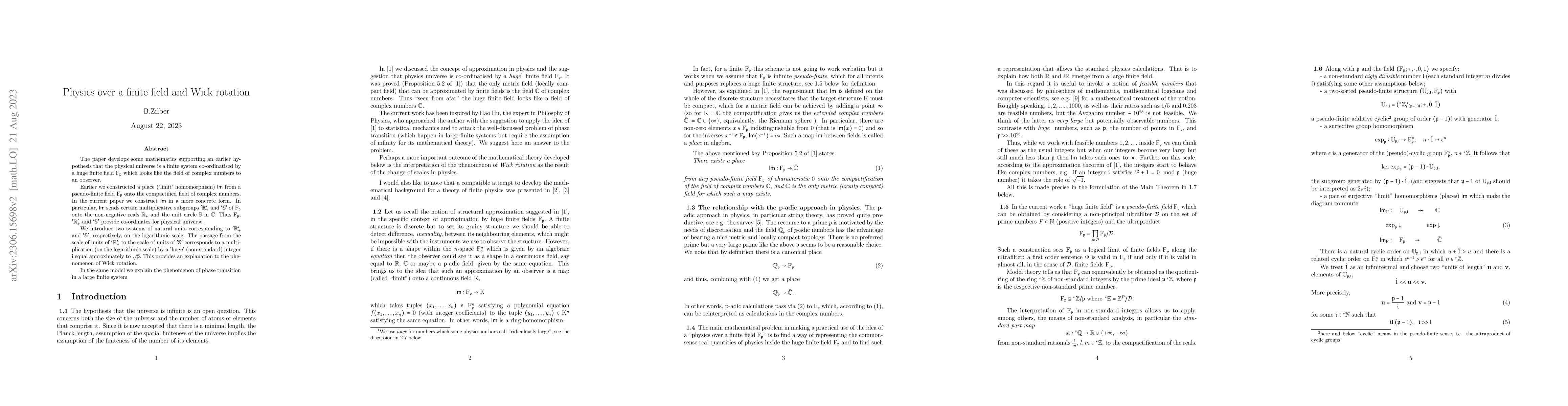Thumbnail for Physics over a finite field and Wick rotation