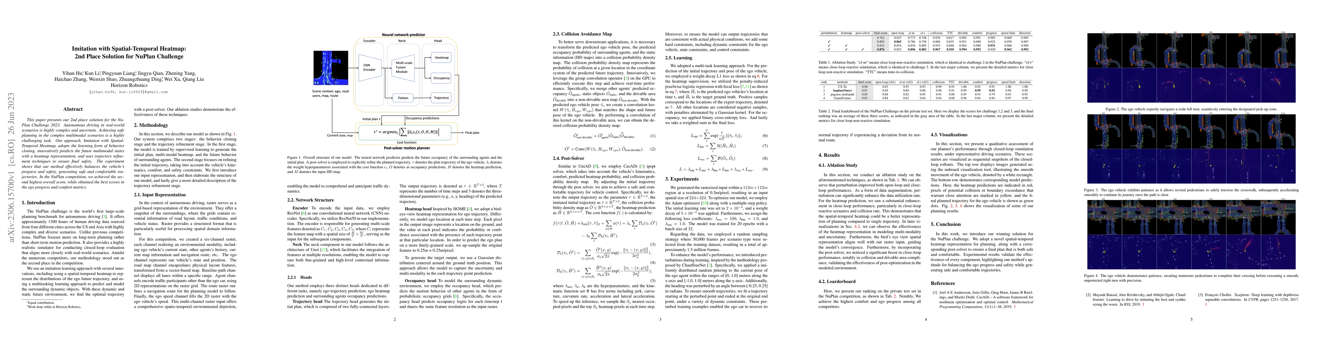 Thumbnail for Imitation with Spatial-Temporal Heatmap: 2nd Place Solution for NuPlan
  Challenge