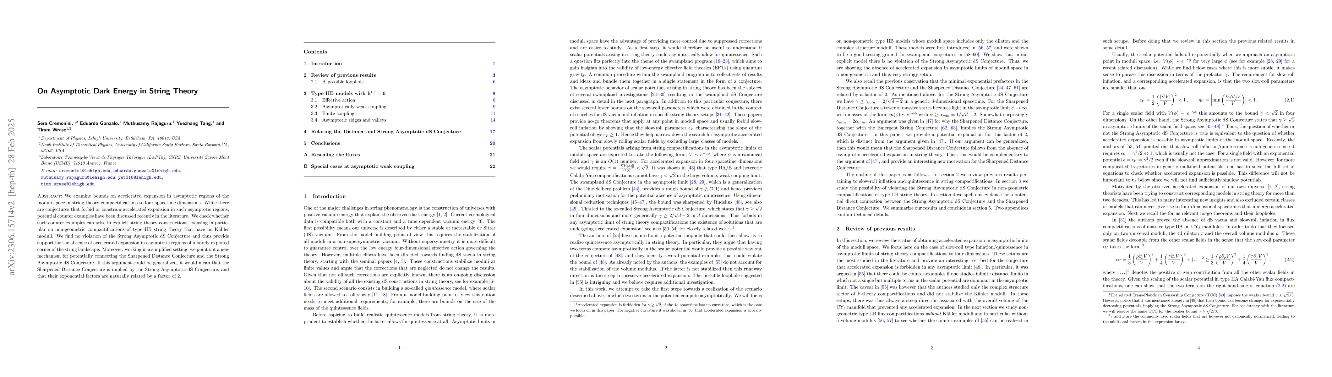 Thumbnail for On Asymptotic Dark Energy in String Theory
