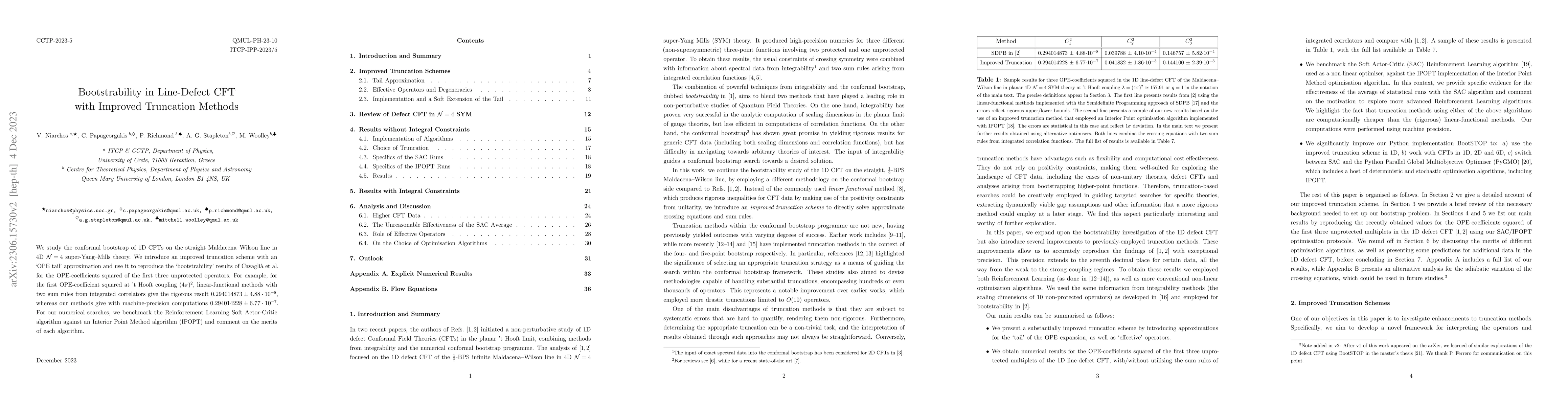 Thumbnail for Bootstrability in Line-Defect CFT with Improved Truncation Methods