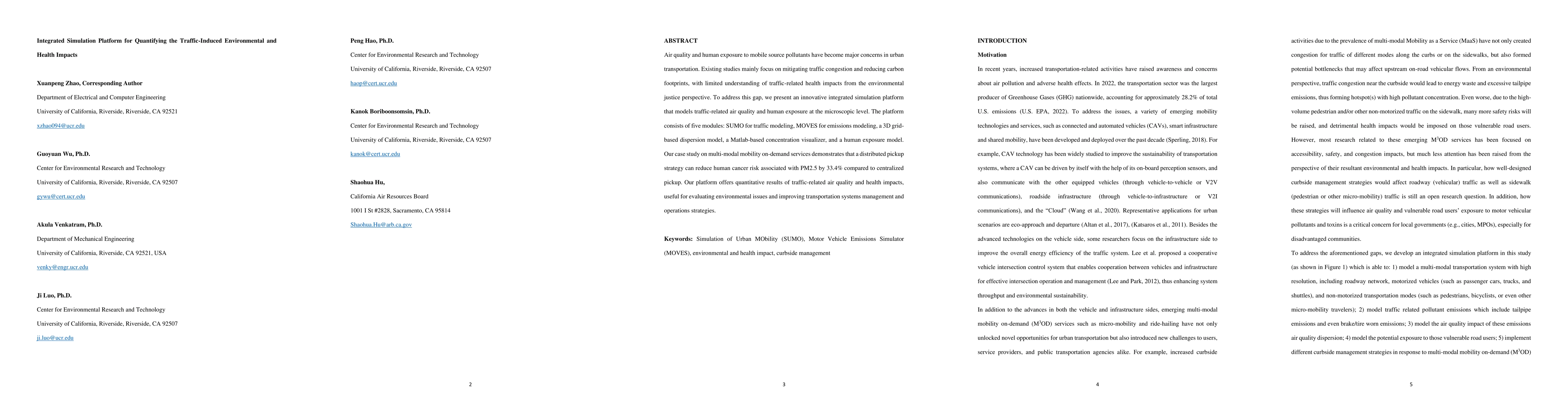 Thumbnail for Integrated Simulation Platform for Quantifying the Traffic-Induced
  Environmental and Health Impacts