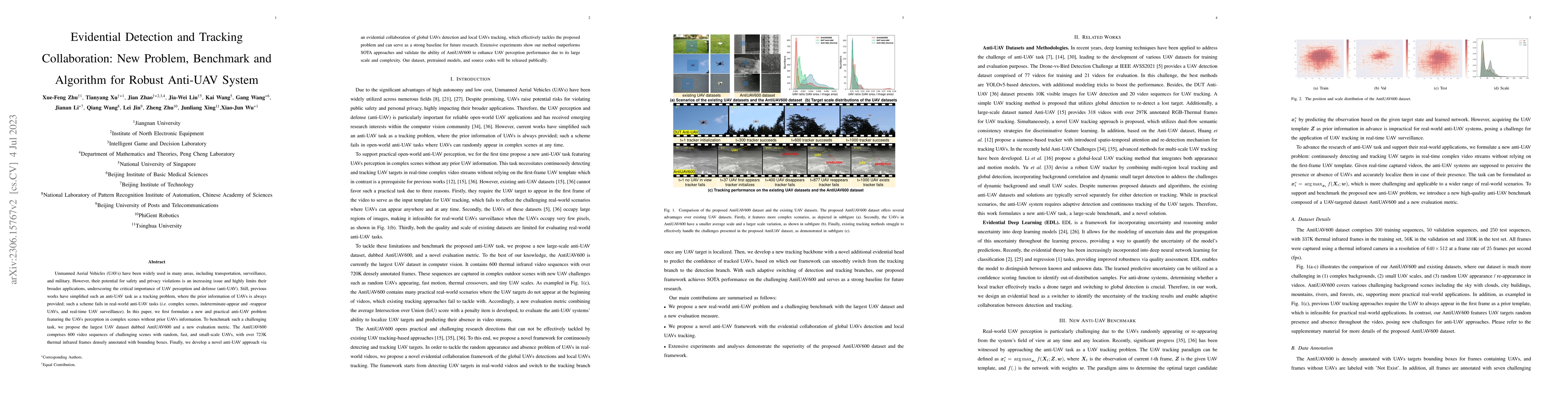 Thumbnail for Evidential Detection and Tracking Collaboration: New Problem, Benchmark
  and Algorithm for Robust Anti-UAV System