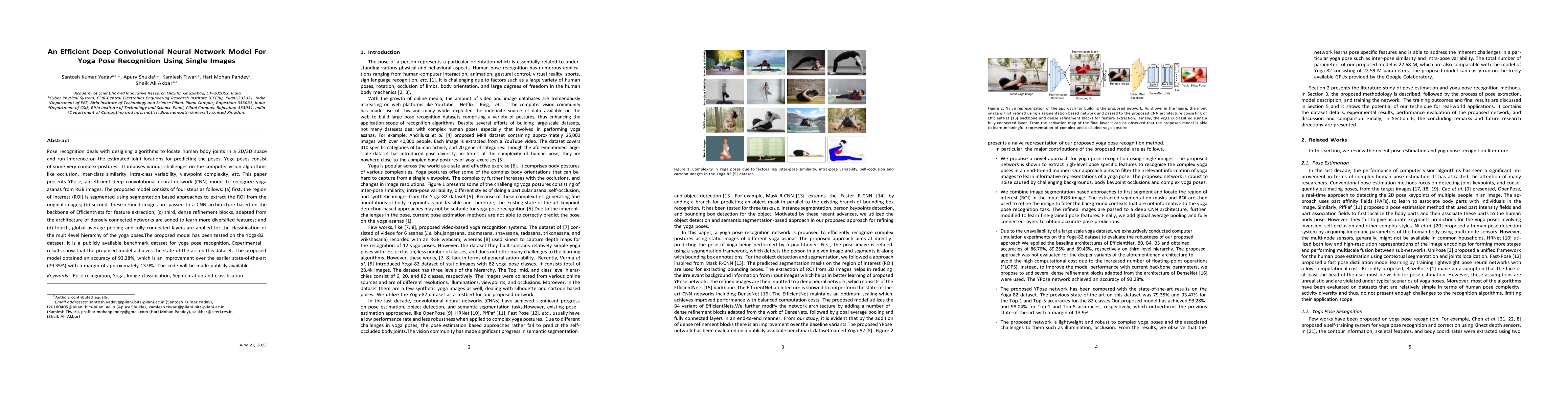 Thumbnail for An Efficient Deep Convolutional Neural Network Model For Yoga Pose
  Recognition Using Single Images