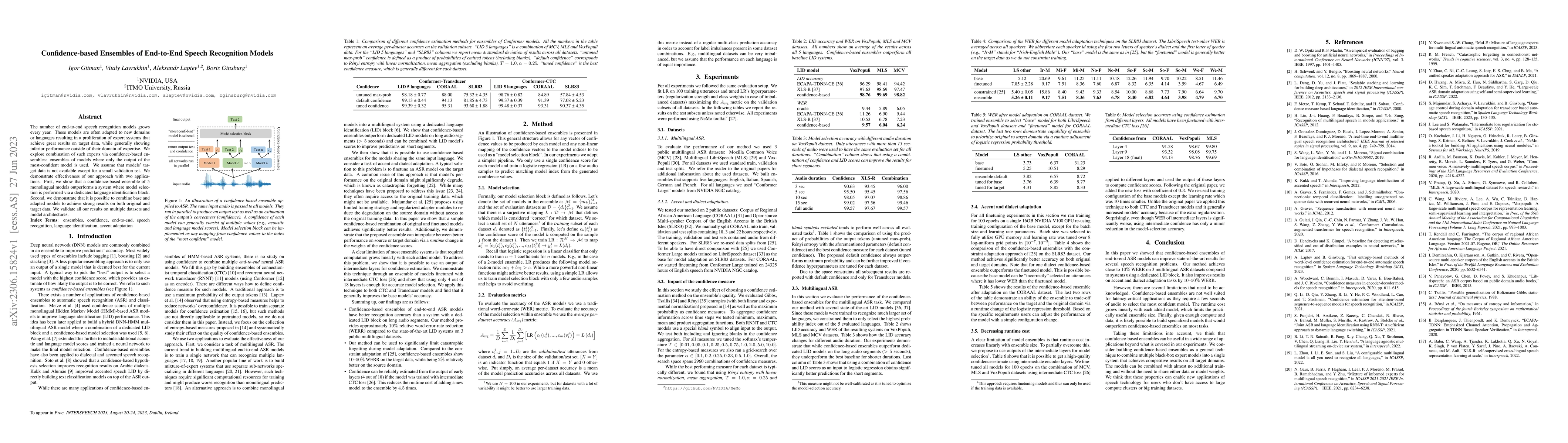 Thumbnail for Confidence-based Ensembles of End-to-End Speech Recognition Models