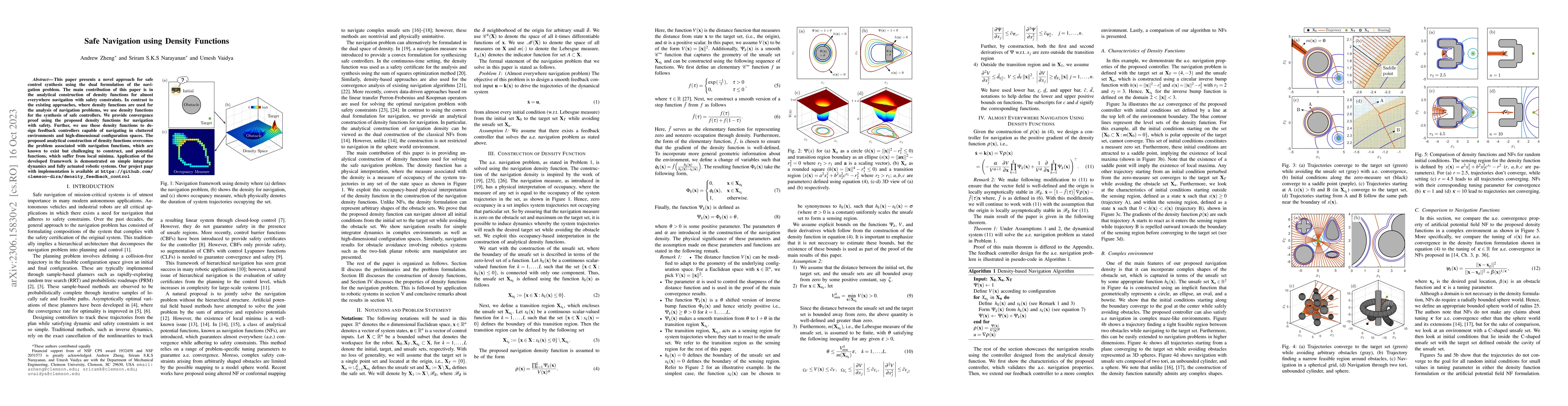 Thumbnail for Safe Navigation using Density Functions
