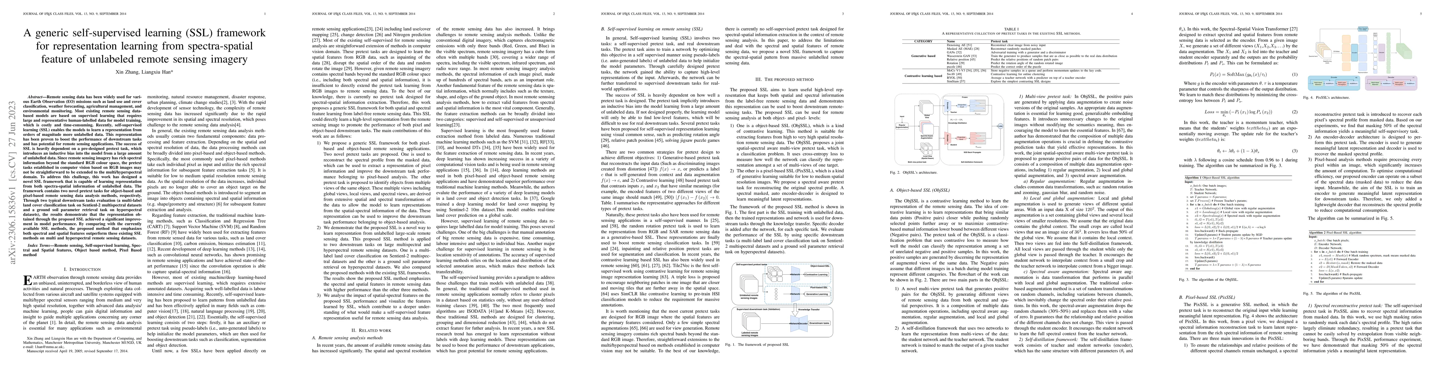 Thumbnail for A generic self-supervised learning (SSL) framework for representation
  learning from spectra-spatial feature of unlabeled remote sensing imagery