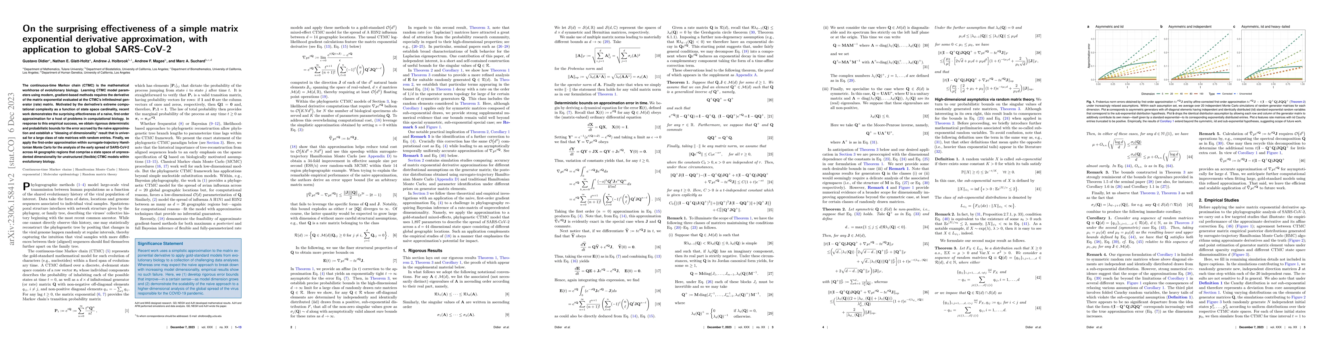 Thumbnail for On the surprising effectiveness of a simple matrix exponential
  derivative approximation, with application to global SARS-CoV-2