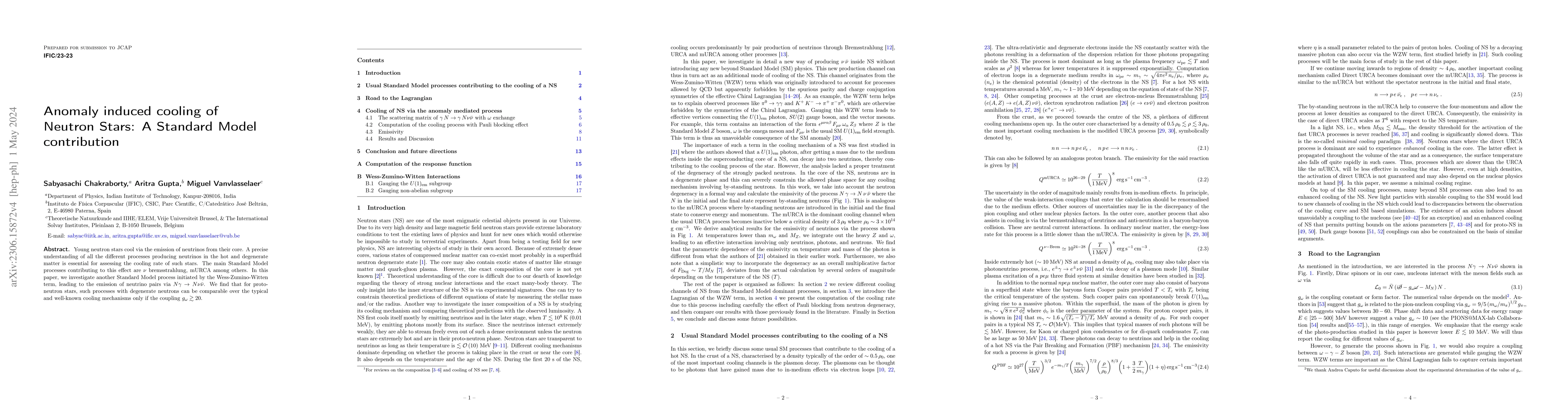 Thumbnail for Anomaly induced cooling of Neutron Stars: A Standard Model contribution