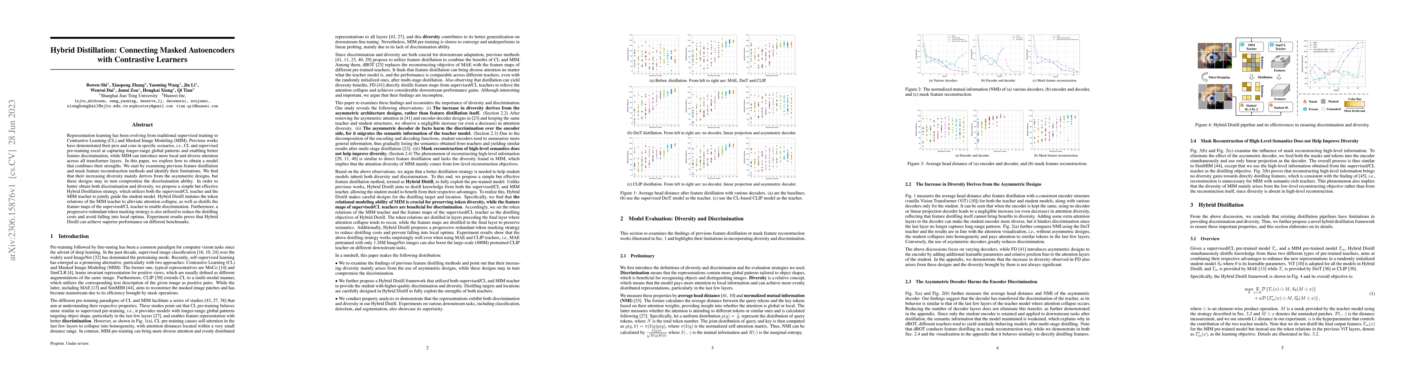 Thumbnail for Hybrid Distillation: Connecting Masked Autoencoders with Contrastive
  Learners