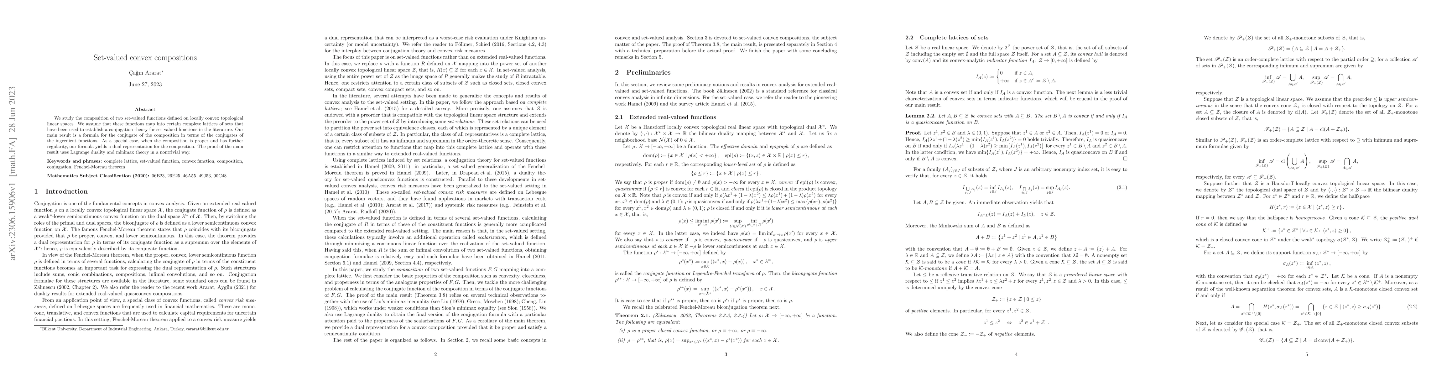 Thumbnail for Set-valued convex compositions