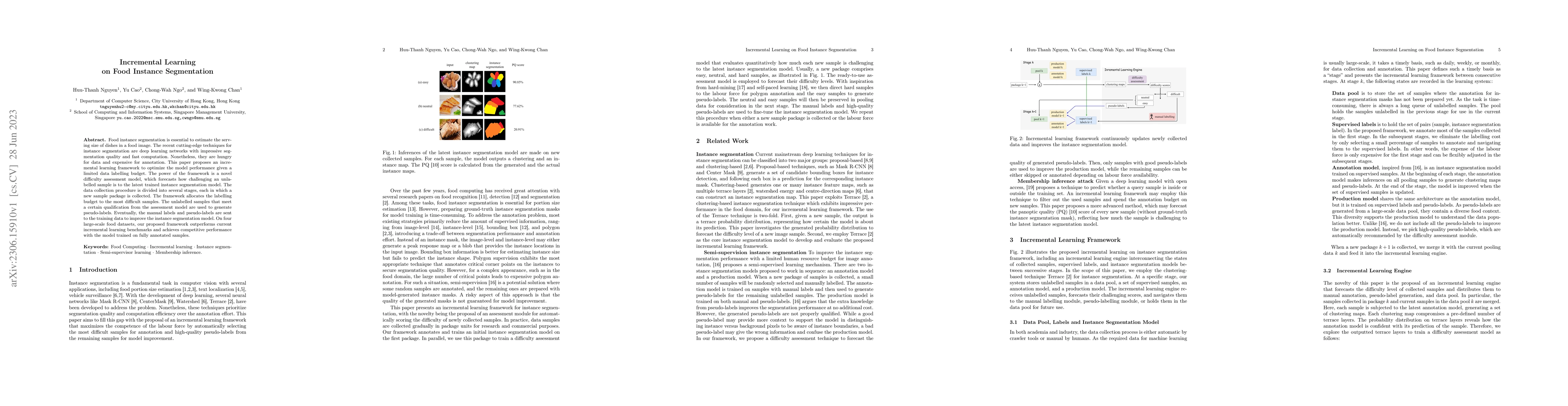 Thumbnail for Incremental Learning on Food Instance Segmentation