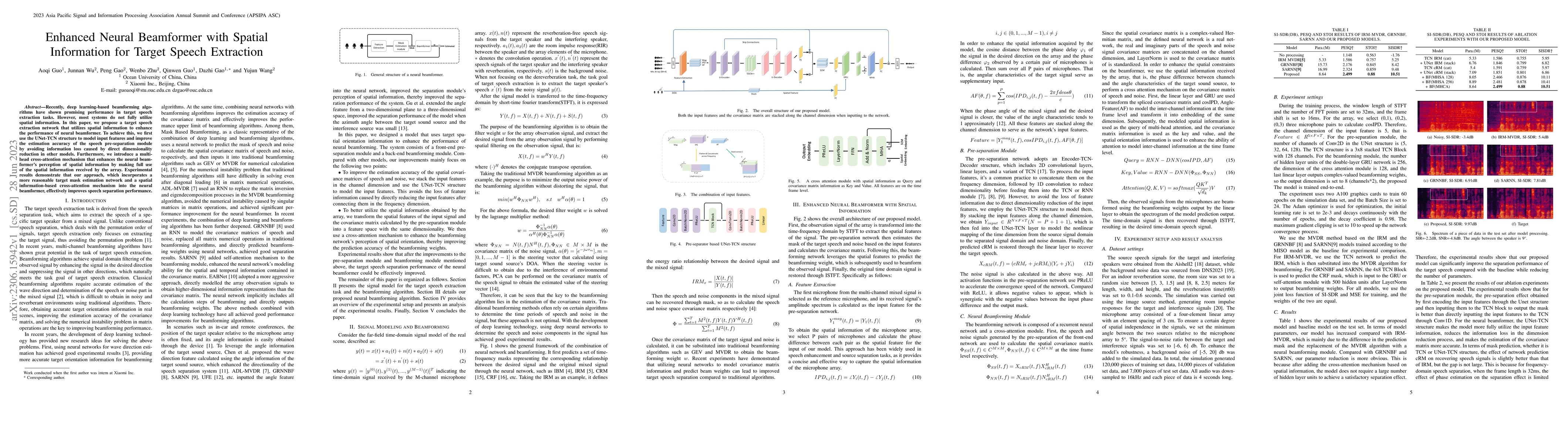 Thumbnail for Enhanced Neural Beamformer with Spatial Information for Target Speech
  Extraction