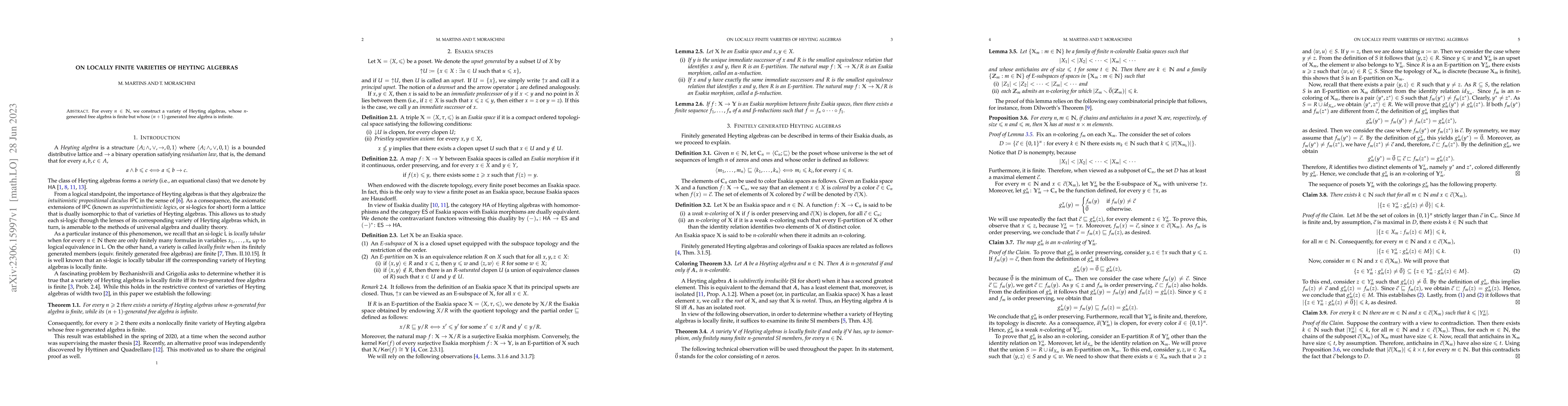 Thumbnail for On locally finite varieties of Heyting algebras