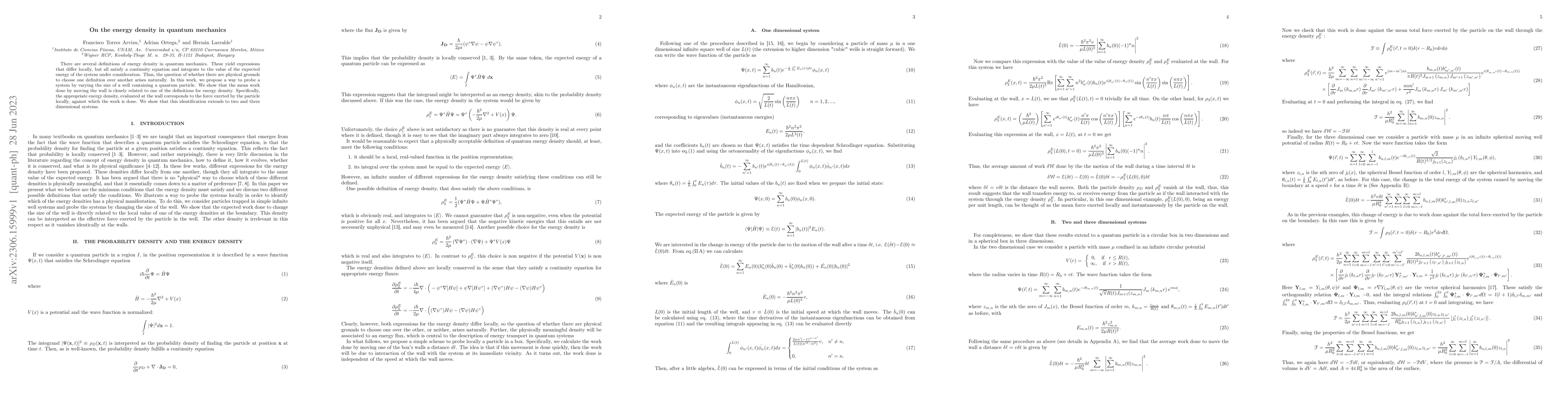 Thumbnail for On the energy density in quantum mechanics