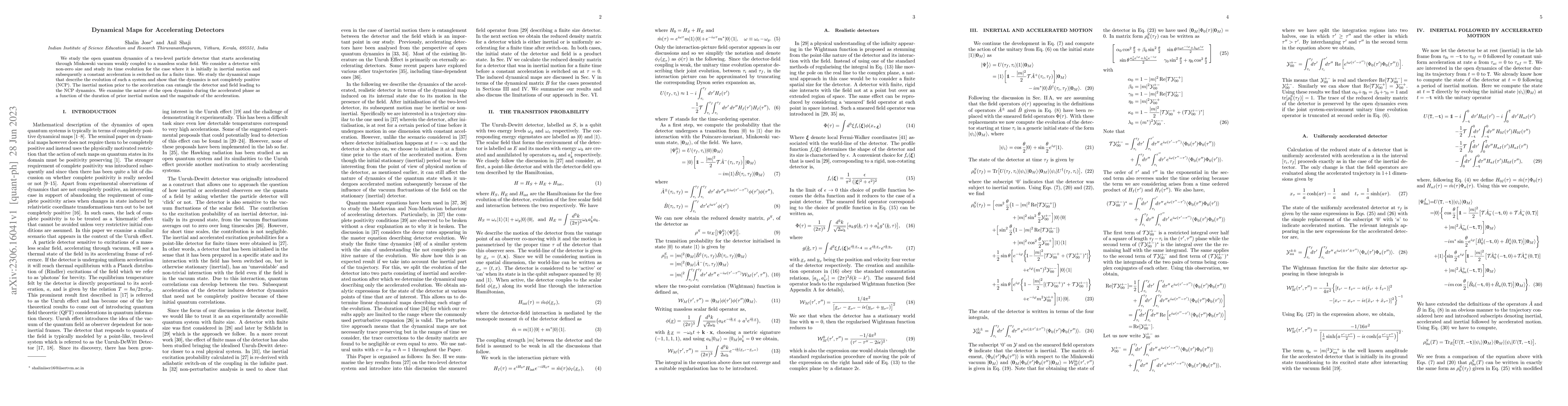 Thumbnail for Dynamical Maps for Accelerating Detectors