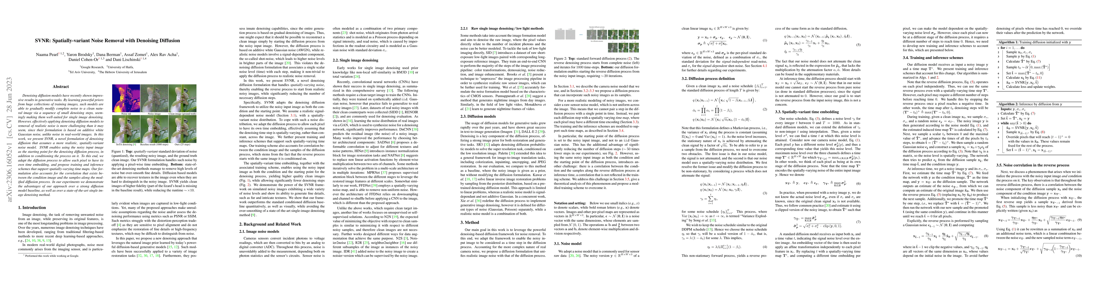 Thumbnail for SVNR: Spatially-variant Noise Removal with Denoising Diffusion