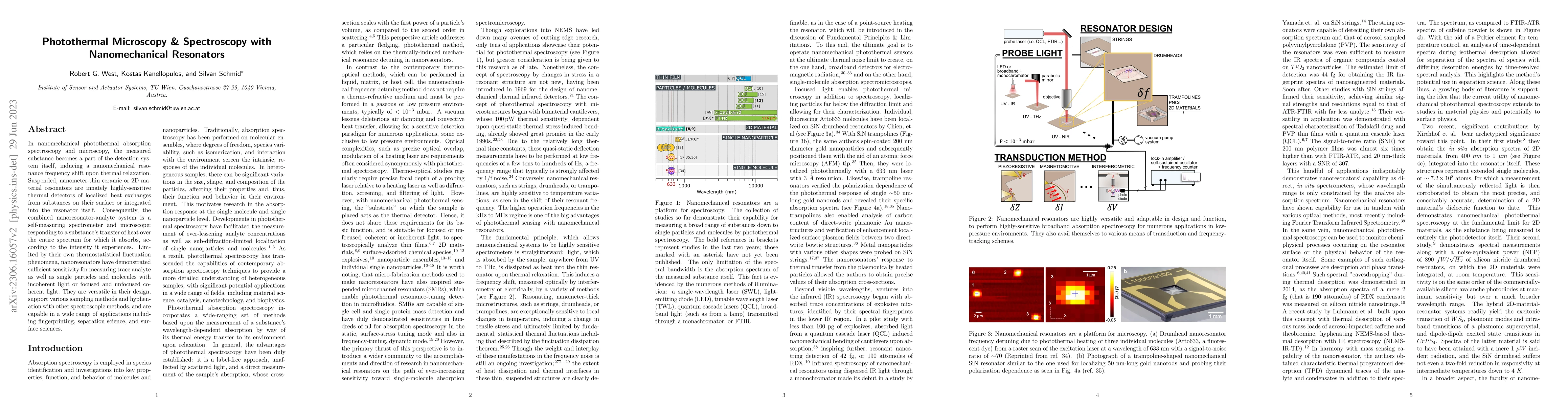 Thumbnail for Photothermal Microscopy & Spectroscopy with Nanomechanical Resonators