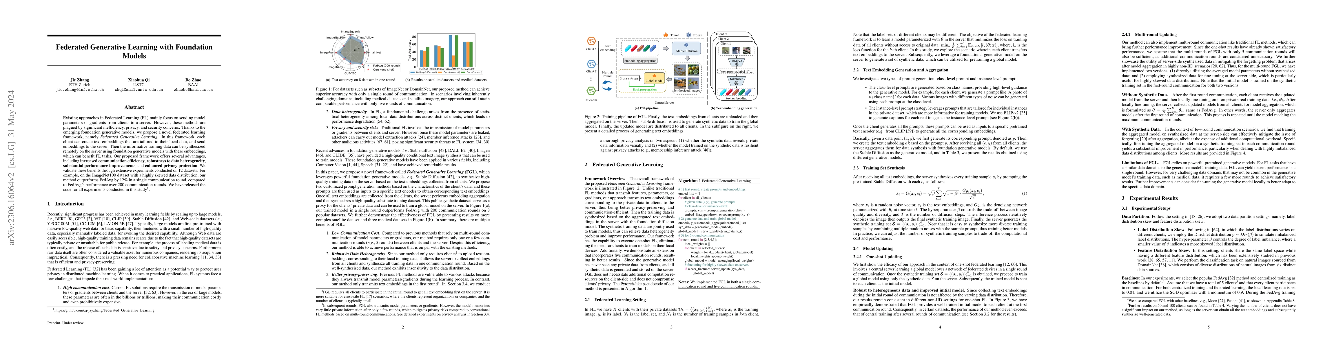 Thumbnail for Federated Generative Learning with Foundation Models