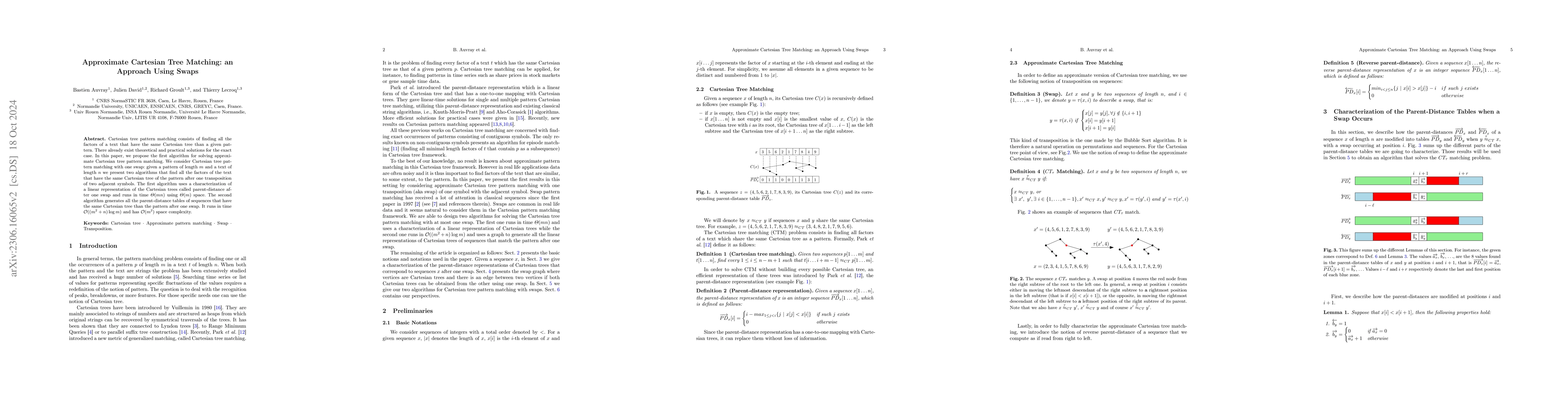 Thumbnail for Approximate Cartesian Tree Matching: an Approach Using Swaps