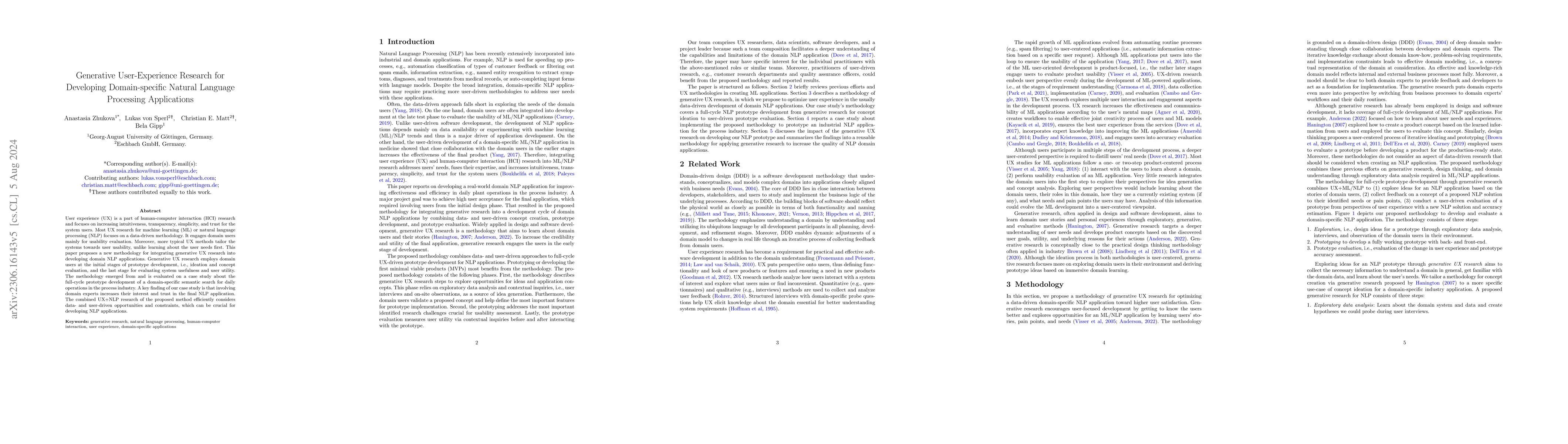 Thumbnail for Generative User-Experience Research for Developing Domain-specific
  Natural Language Processing Applications