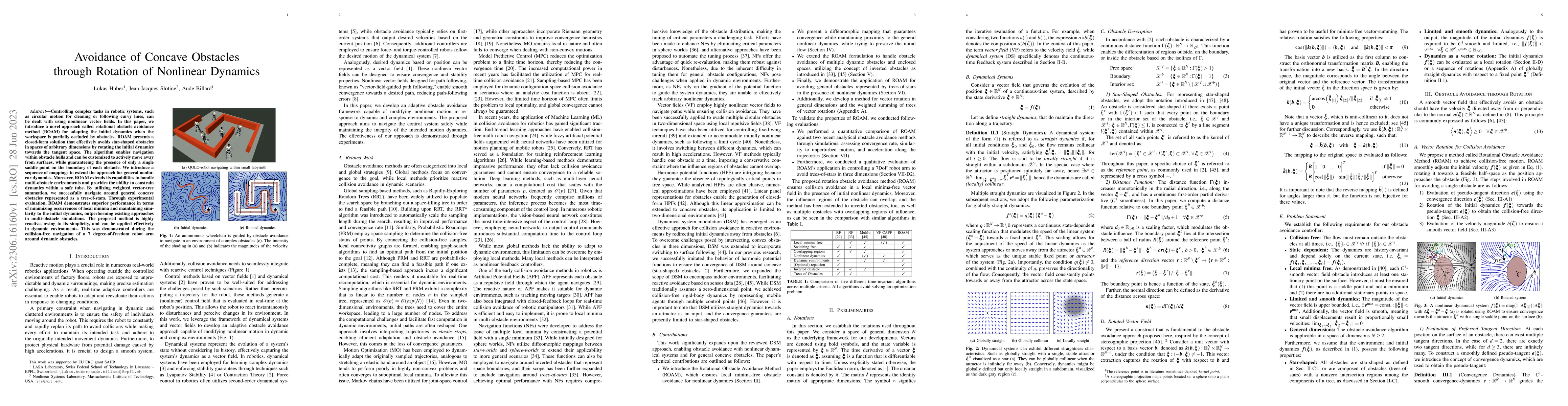 Thumbnail for Avoidance of Concave Obstacles through Rotation of Nonlinear Dynamics