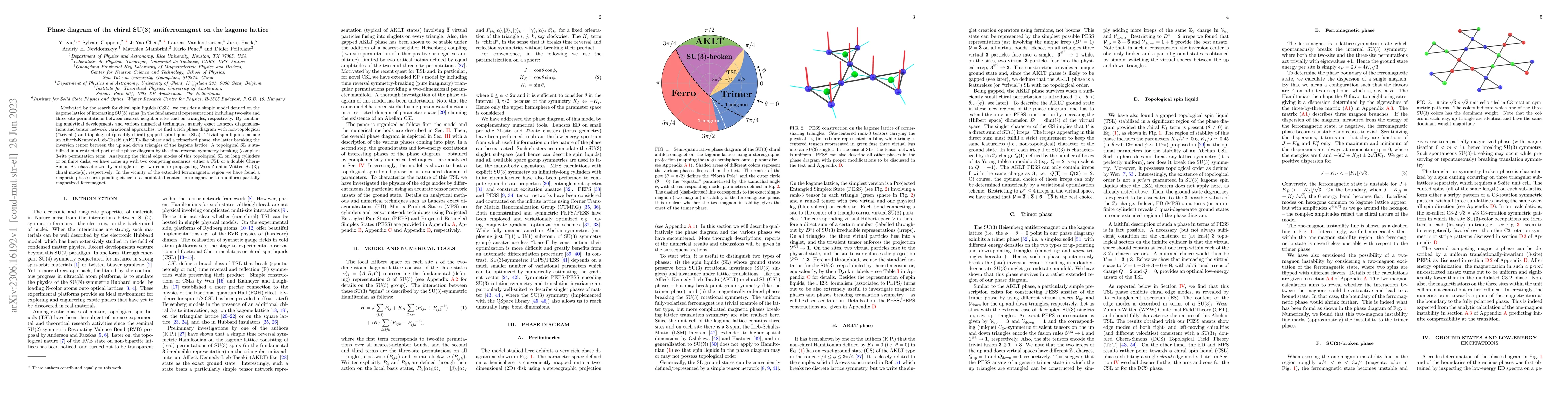 Thumbnail for Phase diagram of the chiral SU(3) antiferromagnet on the kagome lattice