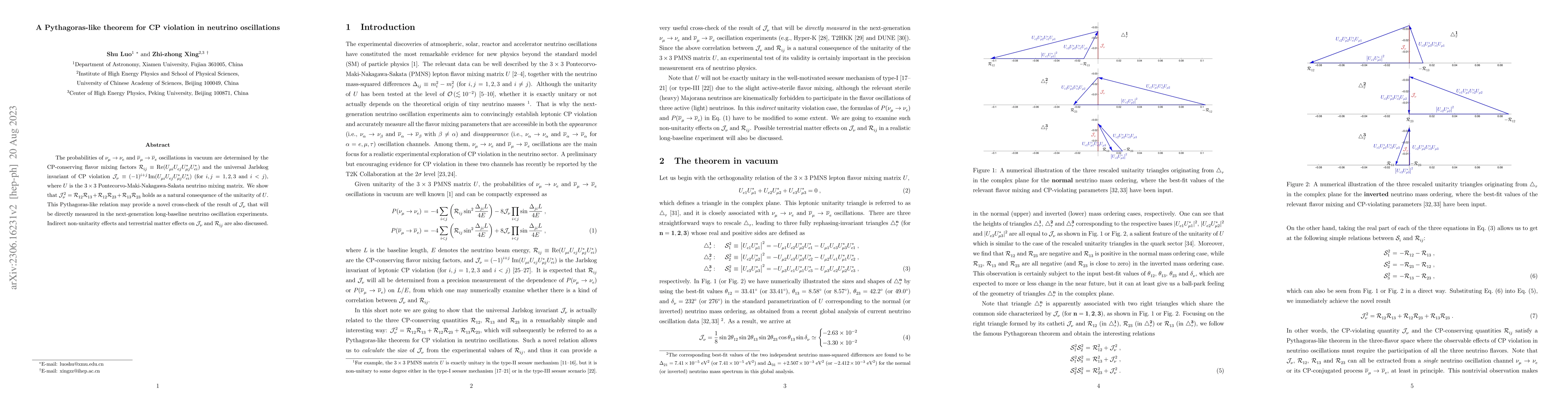 Thumbnail for A Pythagoras-like theorem for CP violation in neutrino oscillations