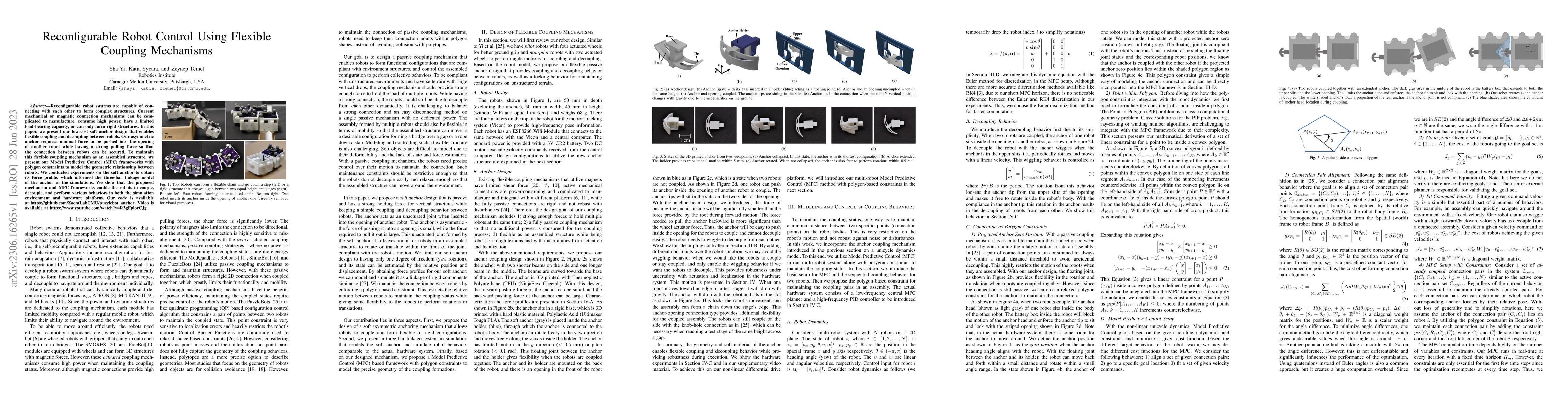 Thumbnail for Reconfigurable Robot Control Using Flexible Coupling Mechanisms