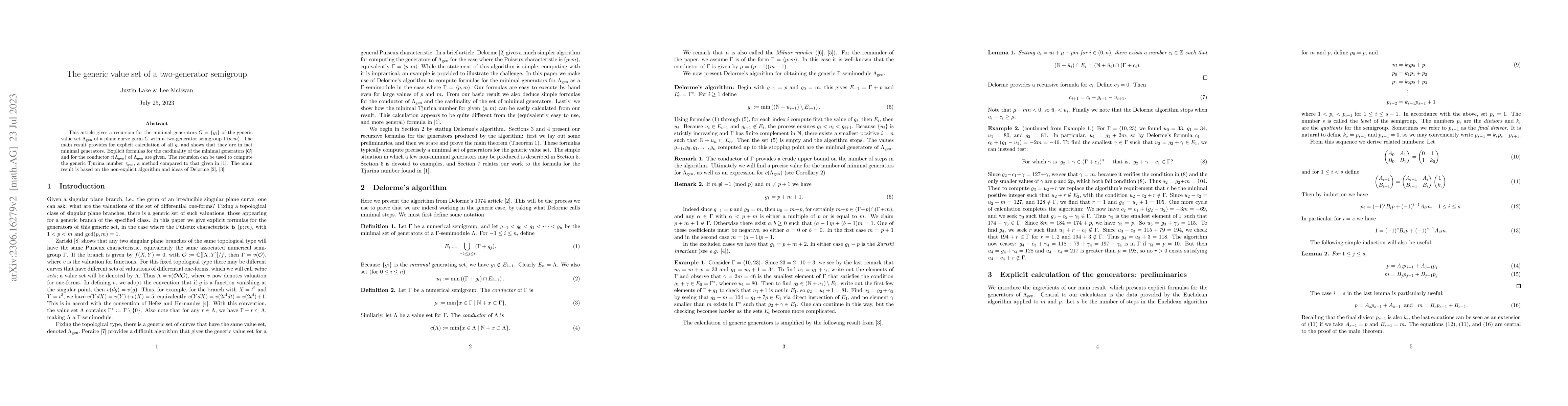 Thumbnail for The generic value set of a two-generator semigroup
