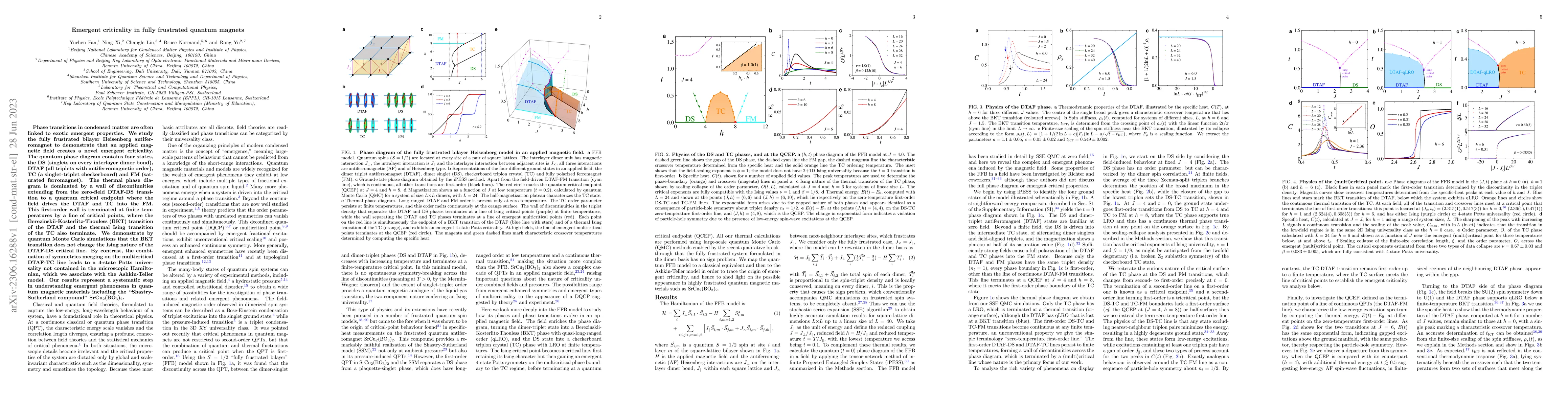 Thumbnail for Emergent criticality in fully frustrated quantum magnets