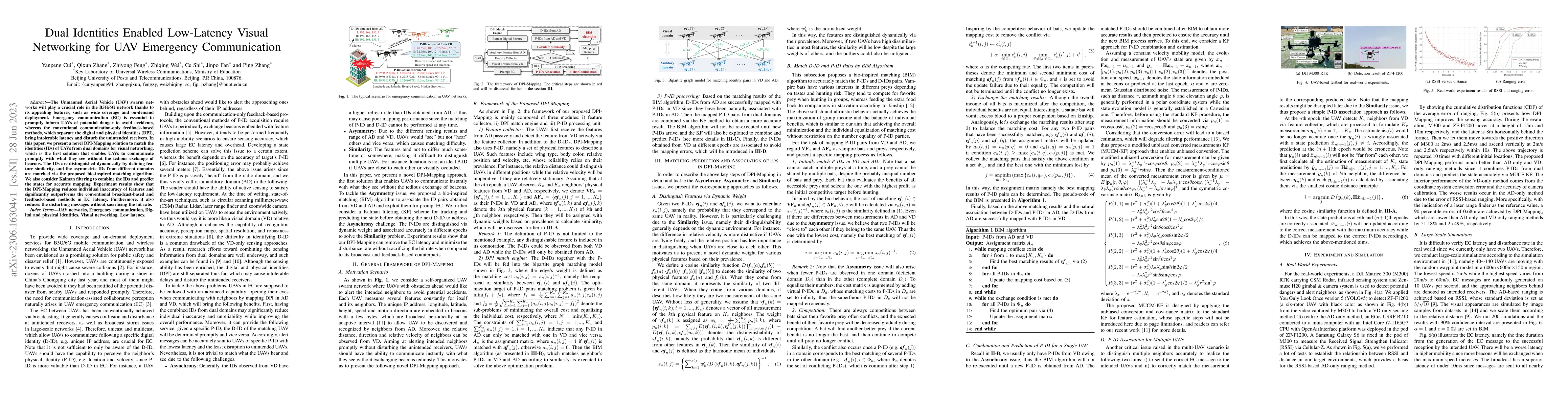Thumbnail for Dual Identities Enabled Low-Latency Visual Networking for UAV Emergency
  Communication