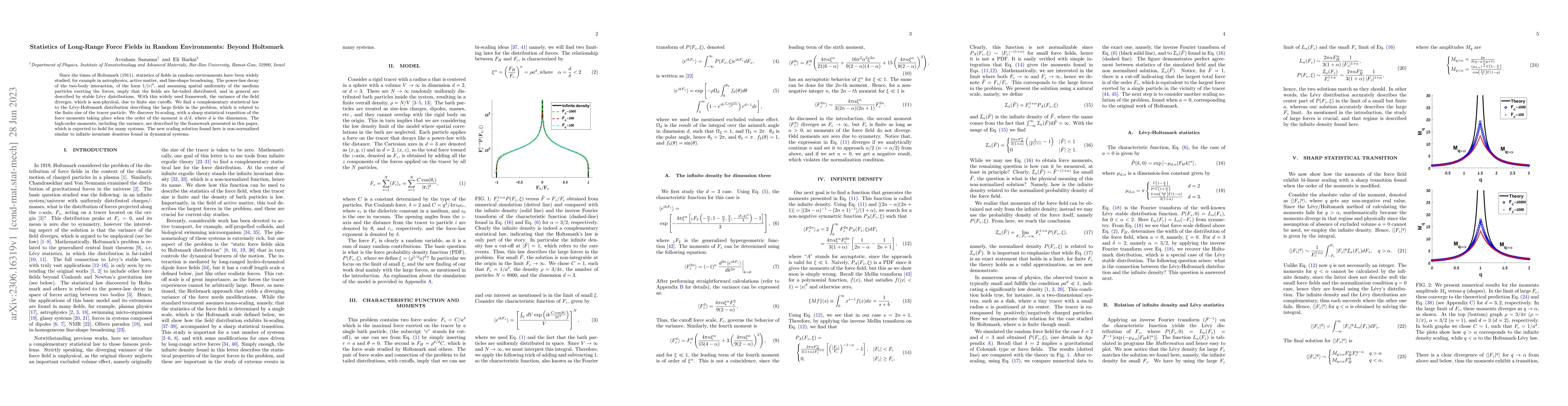 Thumbnail for Statistics of Long-Range Force Fields in Random Environments: Beyond
  Holtsmark