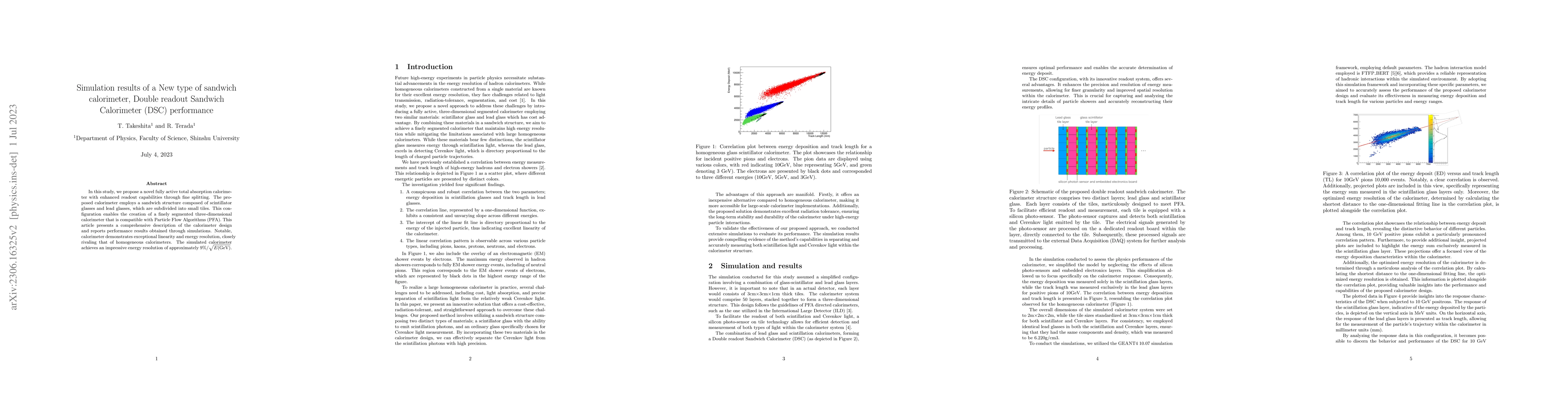 Thumbnail for Simulation results of a New type of sandwich calorimeter, Double readout
  Sandwich Calorimeter (DSC) performance